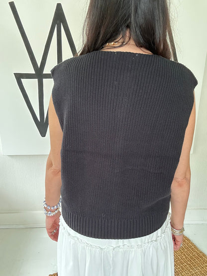 Black Sweater Vest final sale