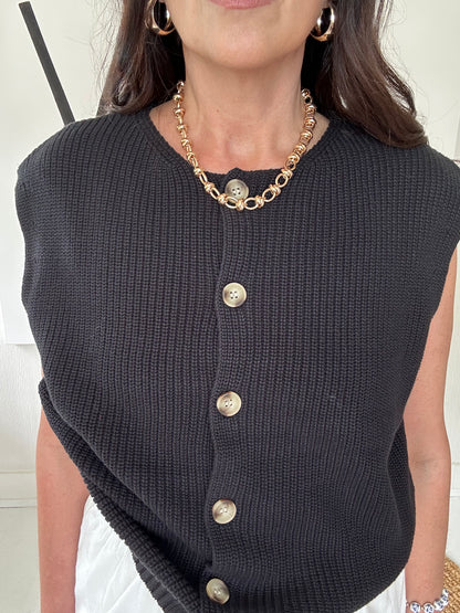 Black Sweater Vest final sale