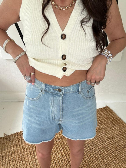 Cotton Denim Shorts final sale