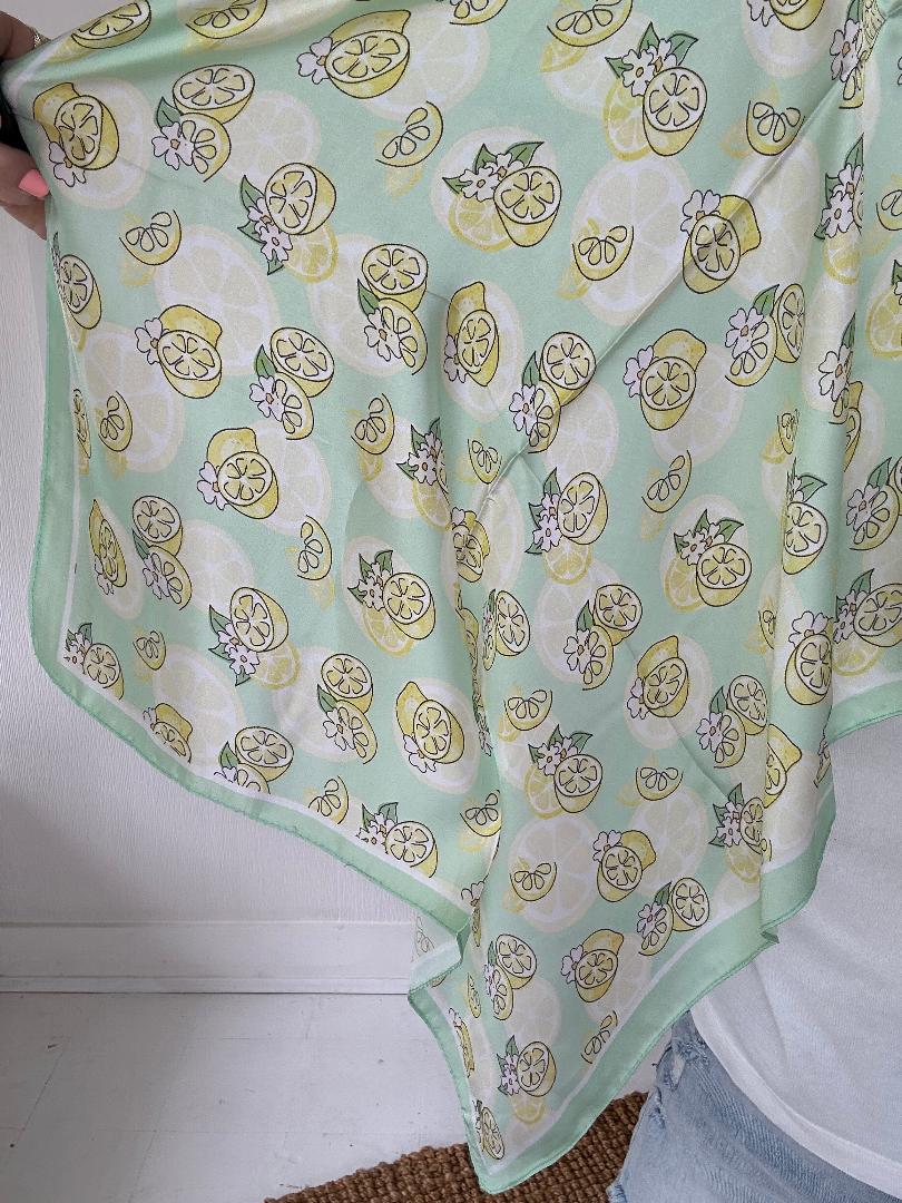 Lemon Silky Feel Bandana Scarf