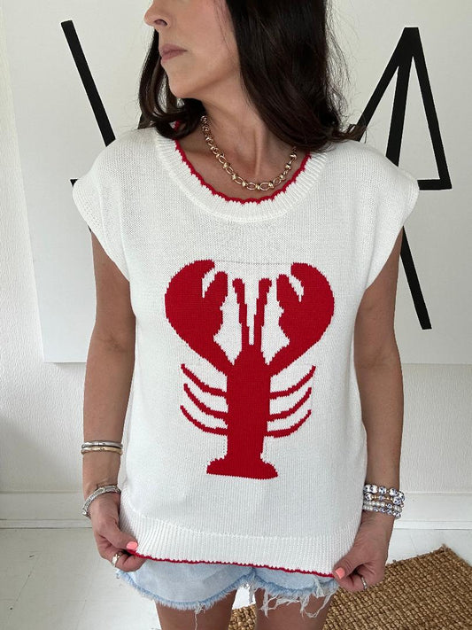 Lyla Lobster Sleeveless Sweater