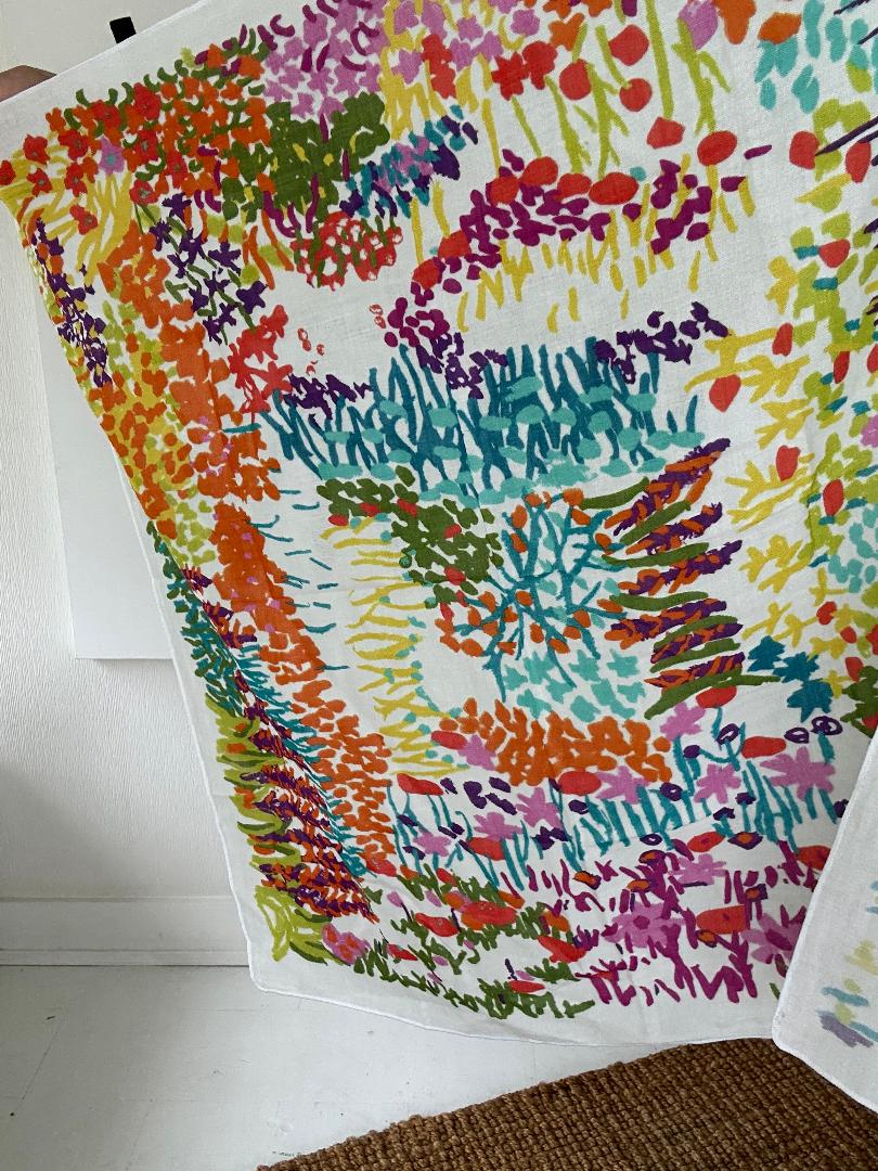 Cotton Floral Print Bandana Scarf