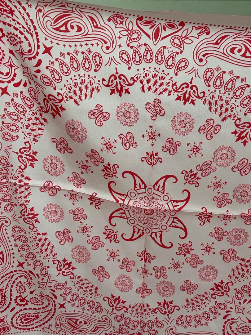 Paisley Pink Silky Feel Bandana Scarf