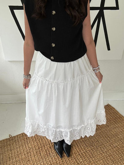 White Eyelet Skirt