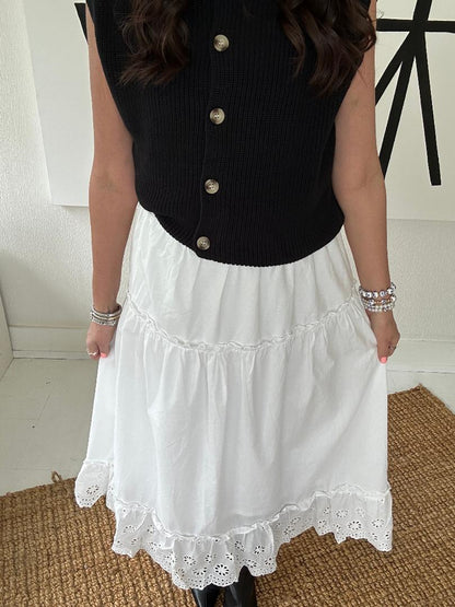 White Eyelet Skirt
