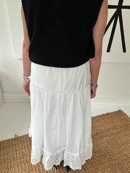 White Eyelet Skirt
